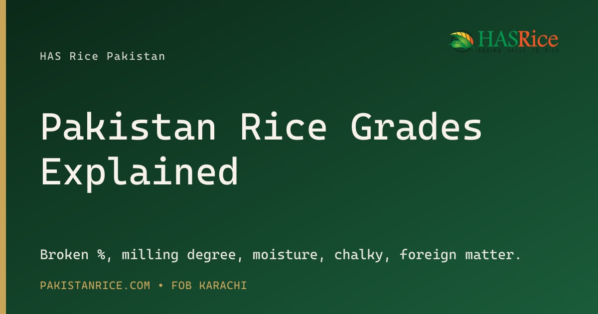 Types Rice In Pak Pakistan Rice Grades Explained | Ricepedia