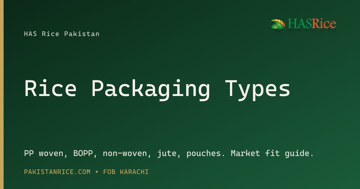 Rice Packaging Types for Export | Ricepedia